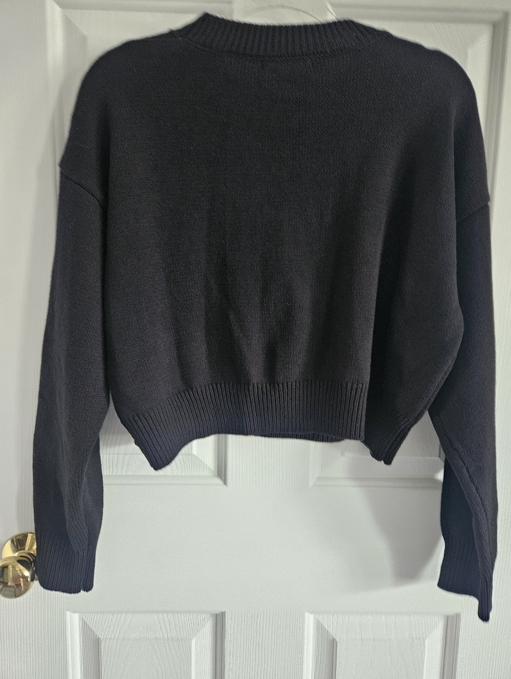 NWT Forever21 Knit Scorpion Cropped Sweater- Black - Picture 6 of 11